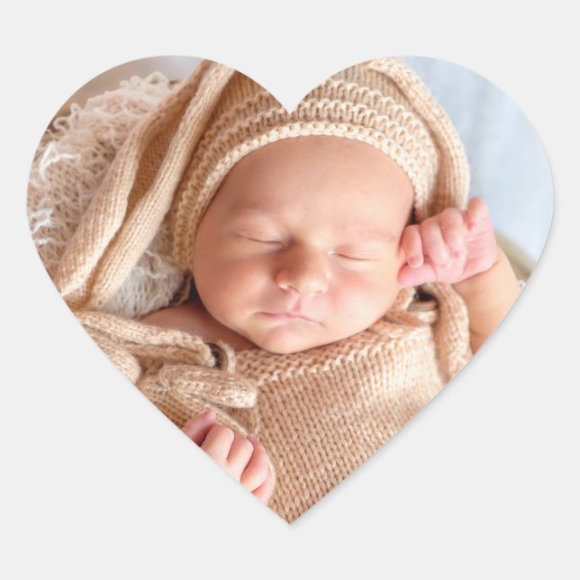 Adesivo Coração Carregar a sua fotografia (Frente)