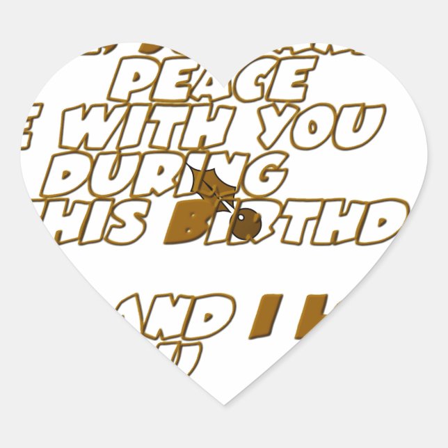 Adesivo Coração Cartão de aniversário para um amigo cristão (Frente)