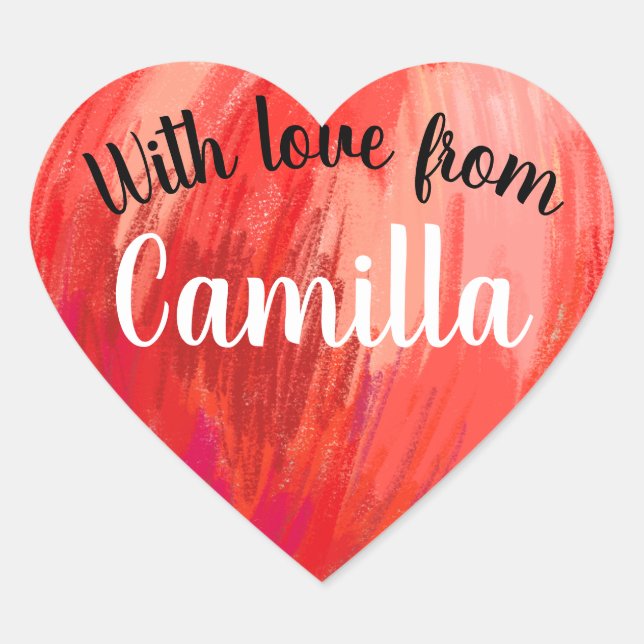 Adesivo Coração Cartaz do dia do namorados (Frente)