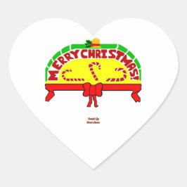 Adesivo Coração Cartões de natal Heart Sticker