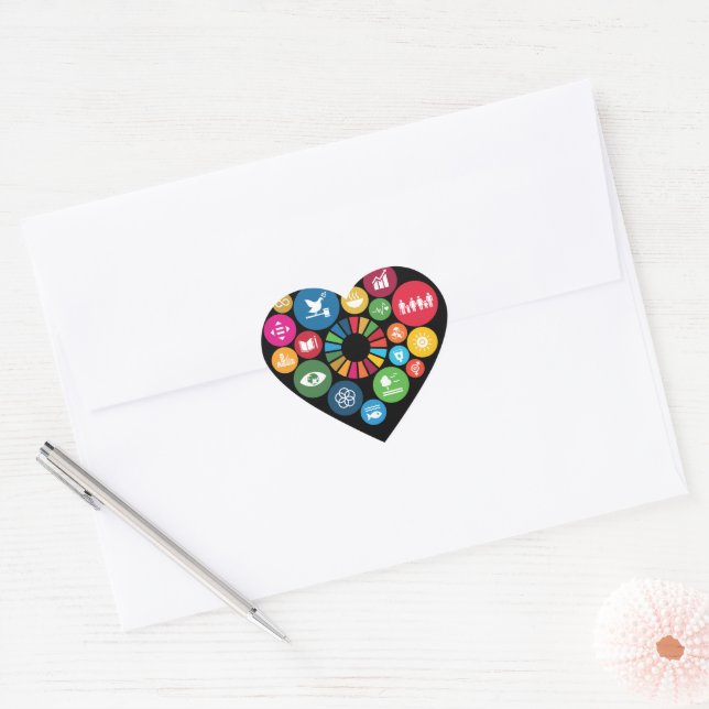 Adesivo Coração Cartucho (Envelope)