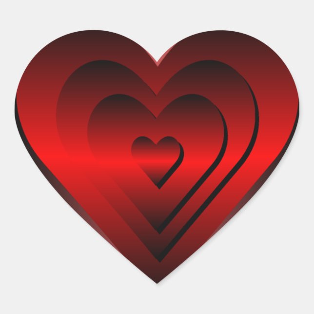 Adesivo Coração Cartuchos - Vermelho (Frente)