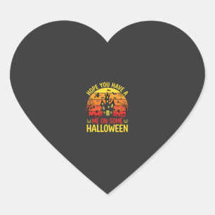 Adesivo Coração Casa Assombrada Engraçada do Halloween em Algum De