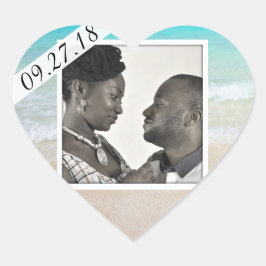 Adesivo Coração Casado pelo Sea Photo Heart Sticker