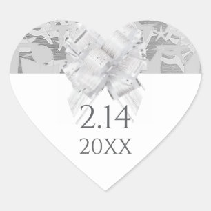 Adesivo Coração Casamento/Celebração/Férias