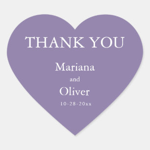 Adesivo Coração Casamento clássico de Lavandas