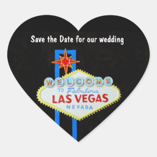 Adesivo Coração Casamento dado forma coração de Las Vegas