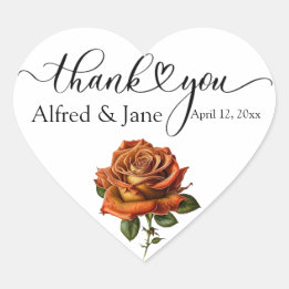 Adesivo Coração Casamento Elegante de Boho Rosa Minimalista Obriga