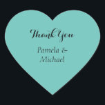 Adesivo Coração Casamento Elegante Minimalista Azul Clássico Obrig<br><div class="desc">Esse modelo pode ser personalizado para atender a todas as profissões profissionais.</div>