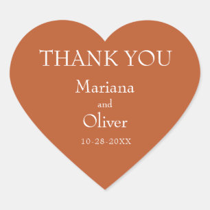 Adesivo Coração Casamento Minimalista da Fronteira Moderna de Terr