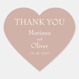 Adesivo Coração Casamento Moderno Minimalista Rosa