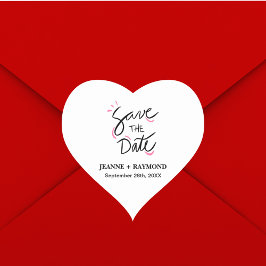 Adesivo Coração Casamento Personalizado com Caligrafia Estilosa pa