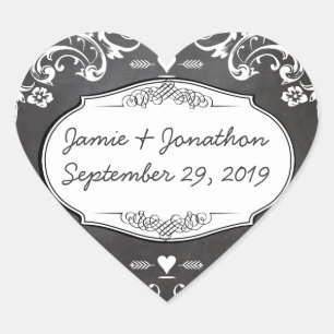 Adesivo Coração Casamentos de Tipografia em Painéis Alcalços