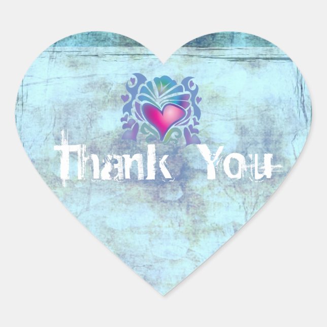 Adesivo Coração casamentos tropicais insulares de peixes do oceano (Frente)