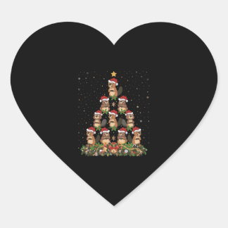 Adesivo Coração castor de Natal dos castores ganha um doce de Nata