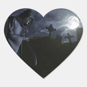 Adesivo Coração Ceifador no escritório