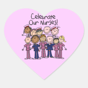 Adesivo Coração Celebrar Nossas Enfermeiras