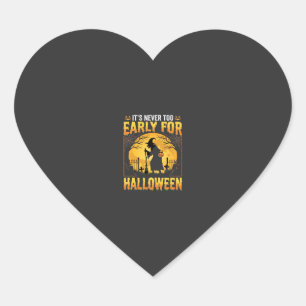 Adesivo Coração Cemitério de Bruxas de Halloween Antigo Design Vin