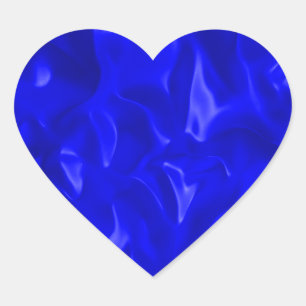 Adesivo Coração Cetim azul