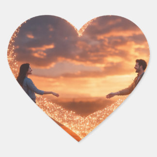 Adesivo Coração Céu