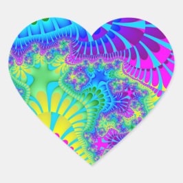 Adesivo Coração Céu Azul Arco-Íris Melado