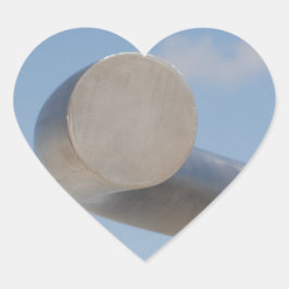 Adesivo Coração Céu Azul Metálico