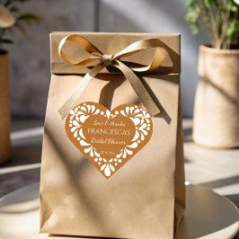 Adesivo Coração Chá de panela mexicano talavera terracotta