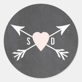 Adesivo Coração Chalkboard + Vinhetas de Casamento de Seta