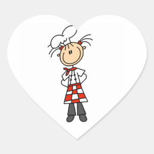 Adesivo Coração Chef Feminino