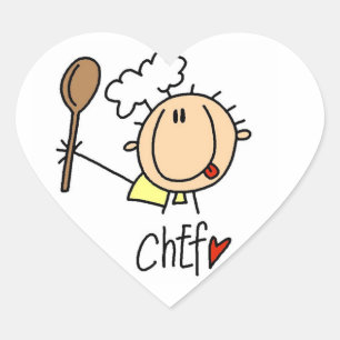 Adesivo Coração Chef Masculino
