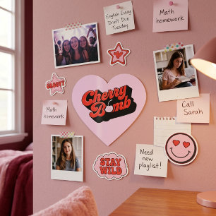 Adesivo Coração Cherry Bomb Star Sticker