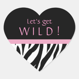 Adesivo Coração Chic Zebra Stickers