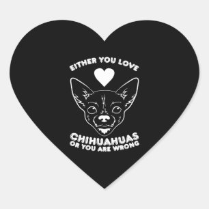 Adesivo Coração Chihuahua Dog Lover