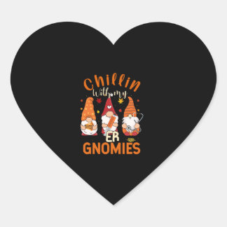 Adesivo Coração Chillin com minha enfermeira de ER Gnomies Enferme