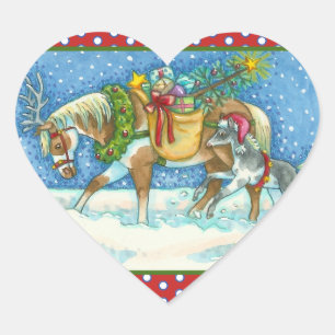 ADESIVO CORAÇÃO CHINCOTEAGUE PONIES & HOLIDAY DESEJA HORSE STICKER