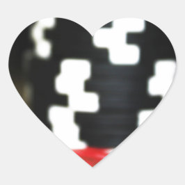 Adesivo Coração Chips Joando Casino Ganham Prêmio de Sorte de Jogo