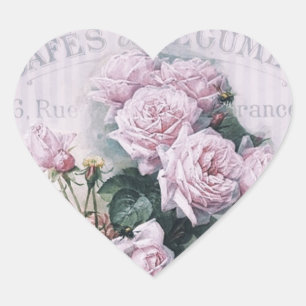 Adesivo Coração chique, dissociação, vitoriano, chic francês, pa