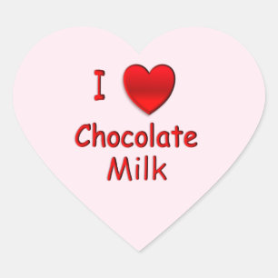 Adesivo Coração Chocolate milk Love