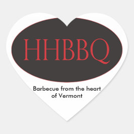 Adesivo Coração Churrasco HHBBQ do Coração dos Stickers Vermont