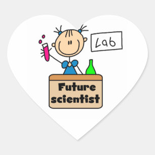Adesivo Coração Cientista futuro