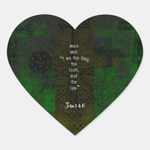 Adesivo Coração Citação de caminho inspiracional Versa de Bíblia d