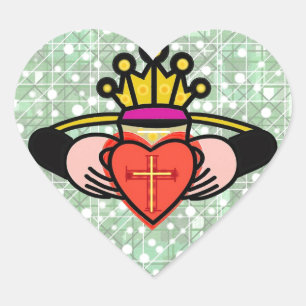 Adesivo Coração Claddagh.