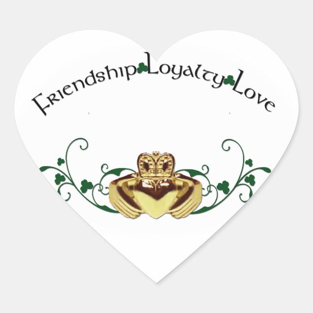 Adesivo Coração Claddagh / Claddaugh (Frente)