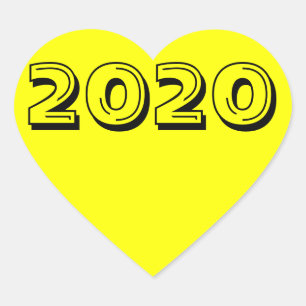 Adesivo Coração Classe de 2020 Yellow Heart Sticker by Janz
