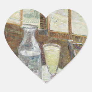 Adesivo Coração Clássico Café Paris Absinto Arte Van Gogh