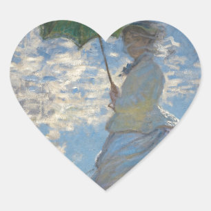 Adesivo Coração Claude Monet Mulher com Parasol 1875
