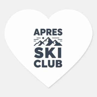 Adesivo Coração Clube Apres Ski Logotipo da Montanha - Inverno Mas