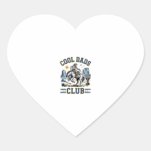 Adesivo Coração Clube de Pais Legais Design de Camisa Western Cowb