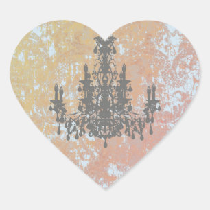 Adesivo Coração Coco Chandelier - ALTERAR COR / FORMA / TAMANHO