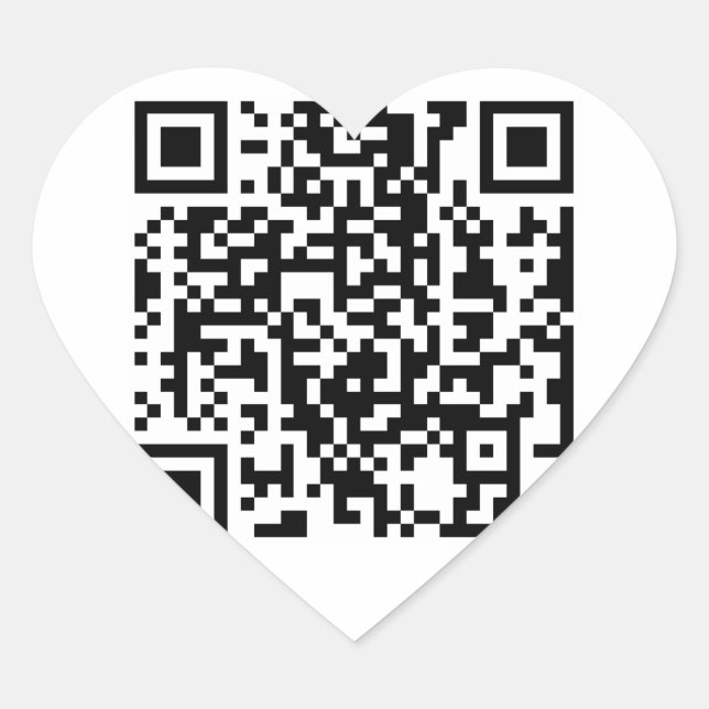 Adesivo Coração Código QR Derrick o artista (Frente)